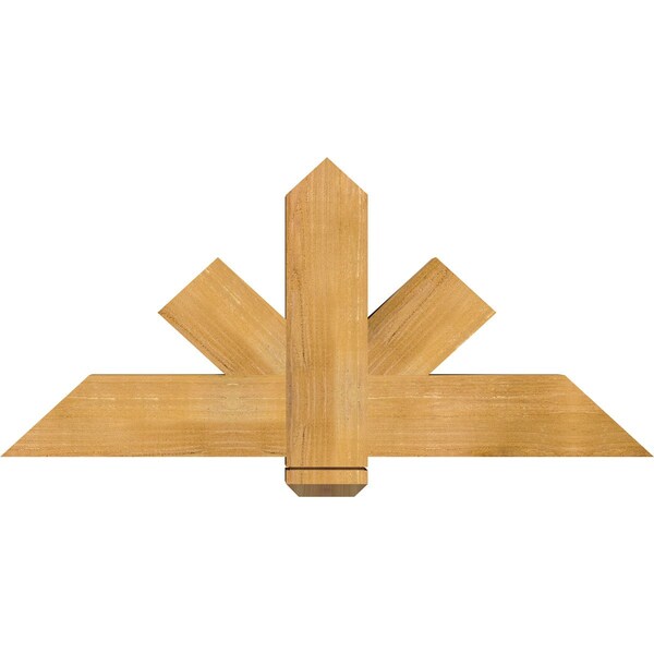 Ekena Millwork Kennewick Rough Sawn Timber Gable Bracket, Western Red Cedar, 48"W x 22"H x 4"D x 6"F, 11/12 Pitch GBW048X22X0406KEN00RWR - main